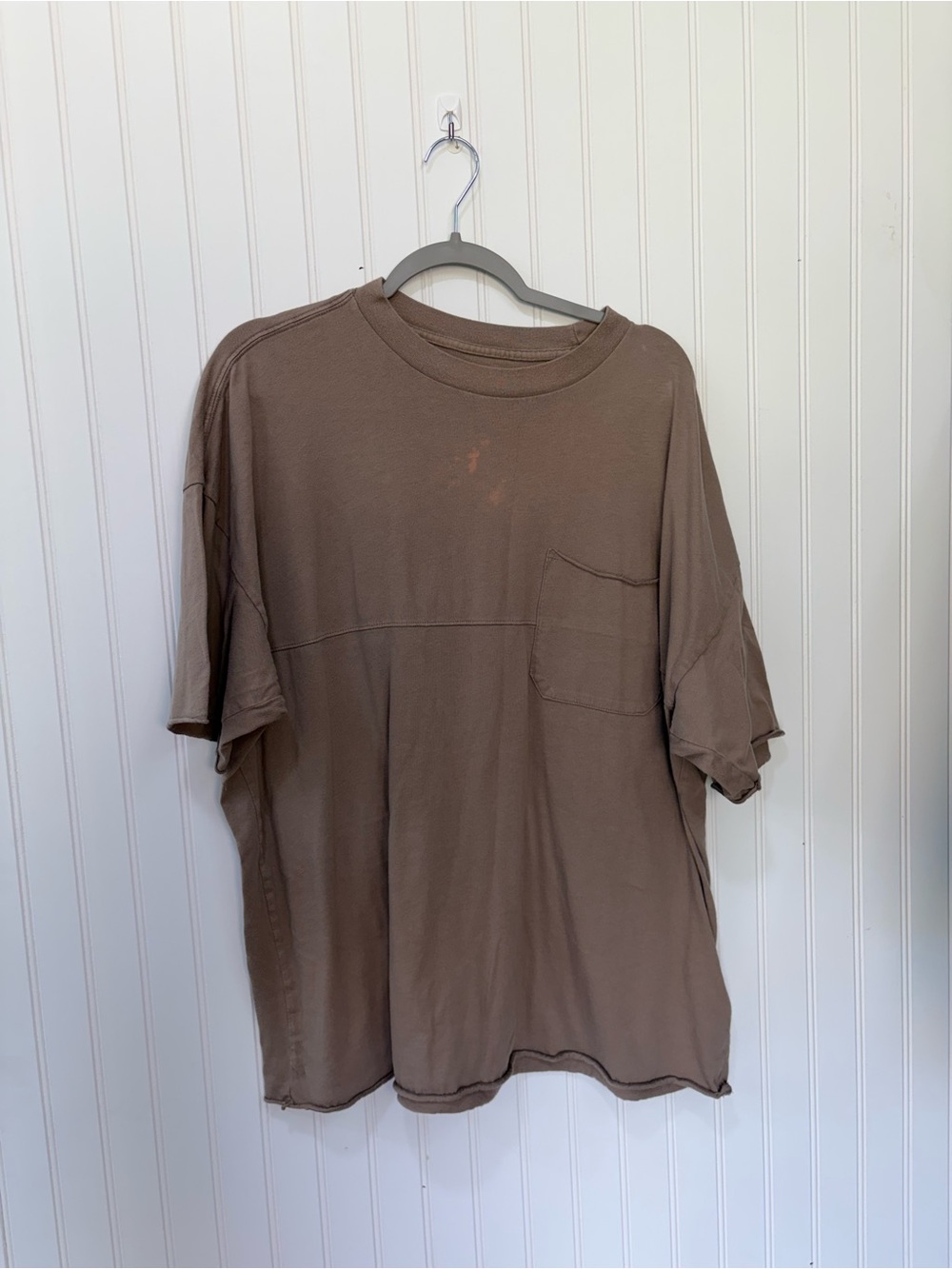 Abercrombie & Fitch Brown soft essentials longline Short-Sleeve Pocket Tee